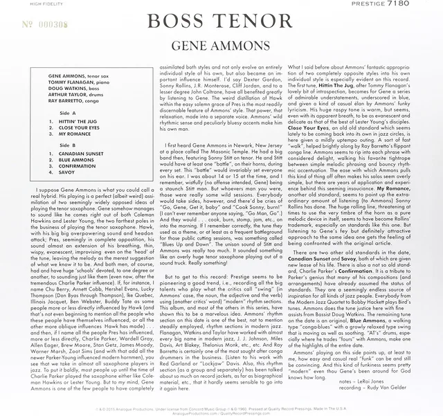 Gene Ammons Boss Tenor (Stereo) - LTD (LP) 