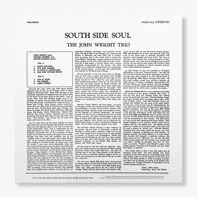 The John Wright Trio South Side Soul - LTD (LP) 