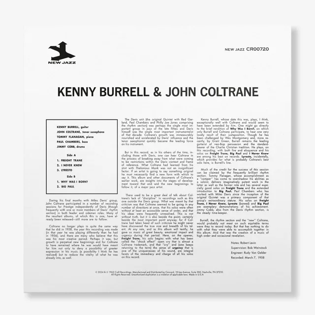 Kenny Burrell & John Coltrane Kenny Burrell & John Coltrane - LTD (LP) 