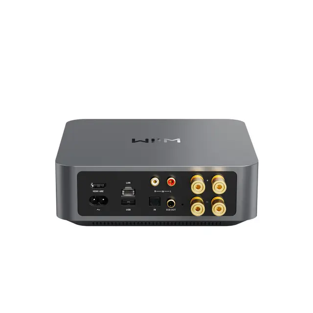 WiiM Amp, streaming-forsterker 2x60 watt, HDMI-ARC, grafitt 