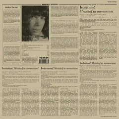 Roberta Settels Music In Crisis (2LP)