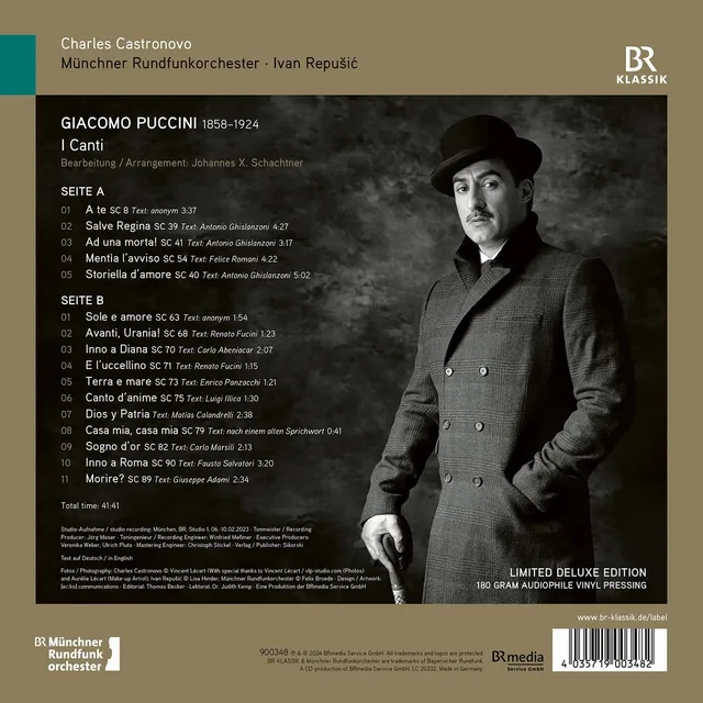 Charles Castronovo Puccini: I Canto - Orchestral Songs (LP) 
