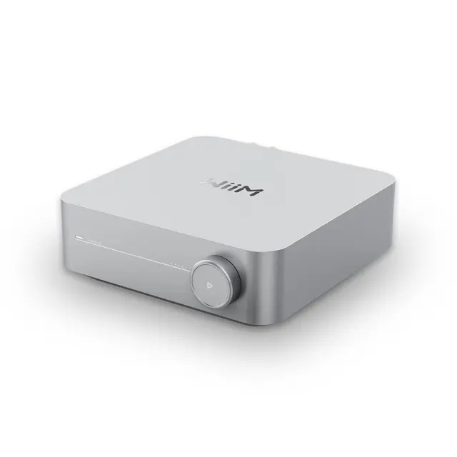WiiM Amp, streaming-forsterker 2x60 watt, HDMI-ARC, sølv 