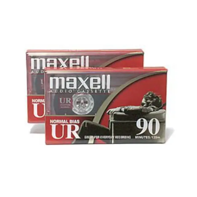 Opptakskassett Maxell UR-90 Audio, 2 stk 