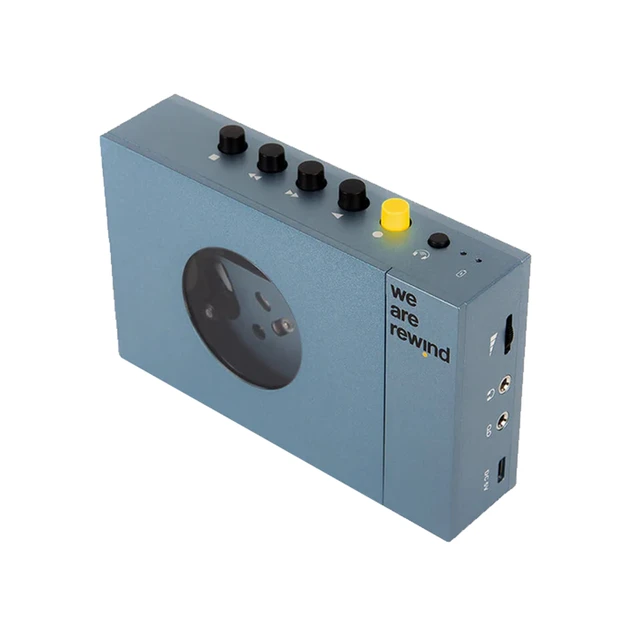 We Are Rewind, kassettspiller - Kurt Bluetooth, oppladbare batterier, blå 
