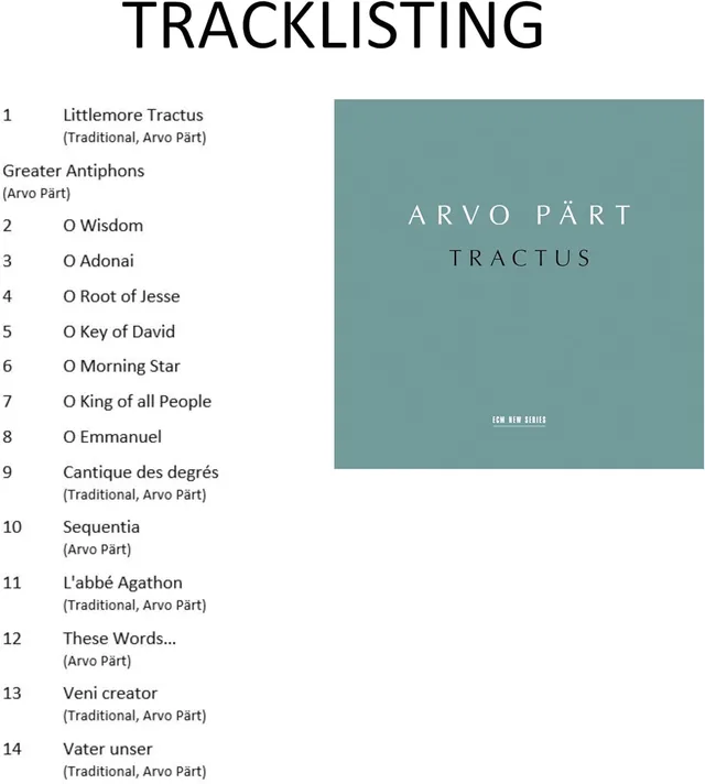 Arvo Pärt Tractus (CD) 