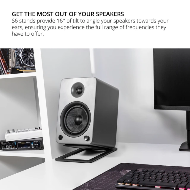 Kanto S6 Desktop Høyttalerstativ Store, svarte 