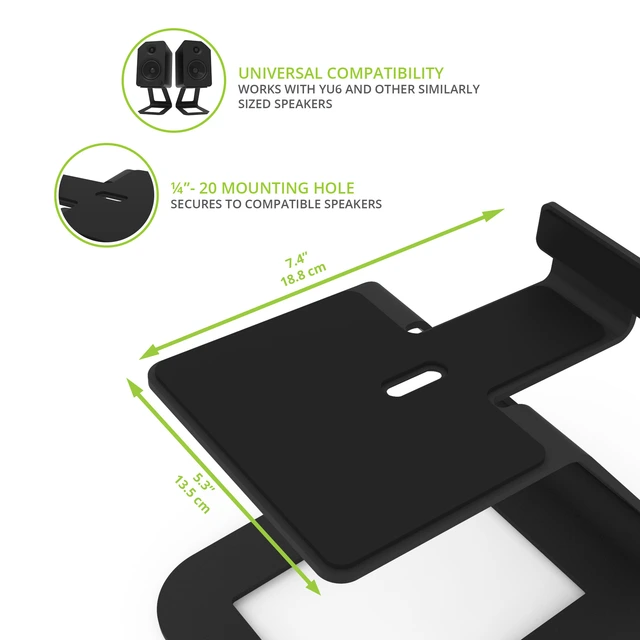 Kanto SE6 Desktop Høyttalerstativ 17,5 cm høyde, svarte 