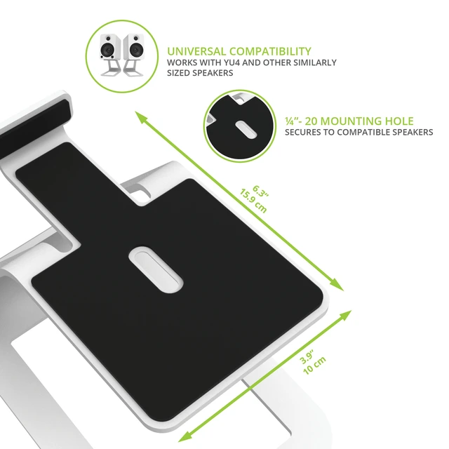 Kanto SE4 Desktop Høyttalerstativ 14 cm høyde, hvite 