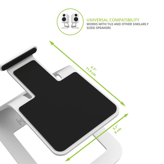 Kanto SE2 Desktop Høyttalerstativ 10 cm høyde, hvite 