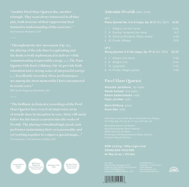 Pavel Haas Quartet Dvorak: Quintets Op. 81 & 97 (2LP) 