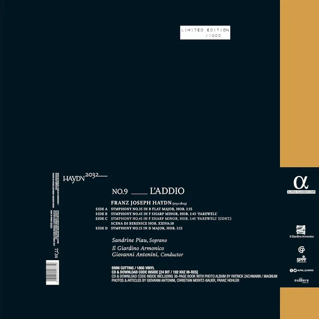 Il Giardino Armonico Haydn 2032, Vol. 9: L'Addio (2LP) 
