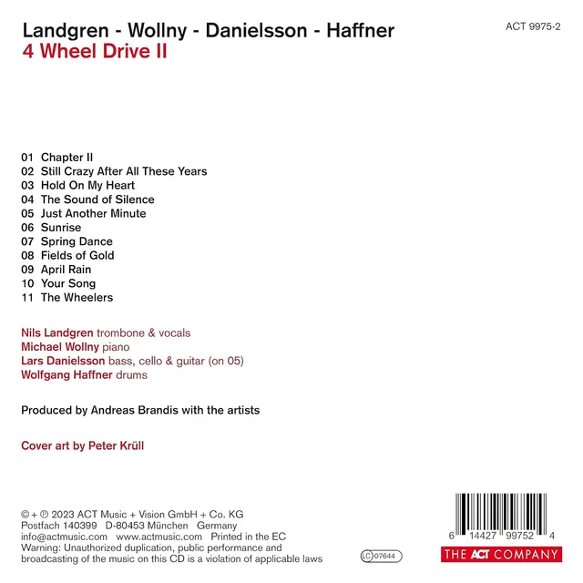 Landgren/Wollny/Danielsson/Haffner 4 Wheel Drive II (LP) 