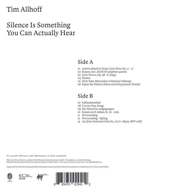Tim Allhoff Silence Is Something You Can… (LP) 