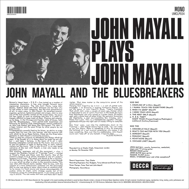 John Mayall John Mayall Plays John Mayall (LP) 