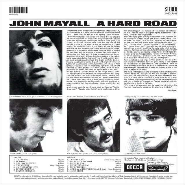 John Mayall A Hard Road (LP) 