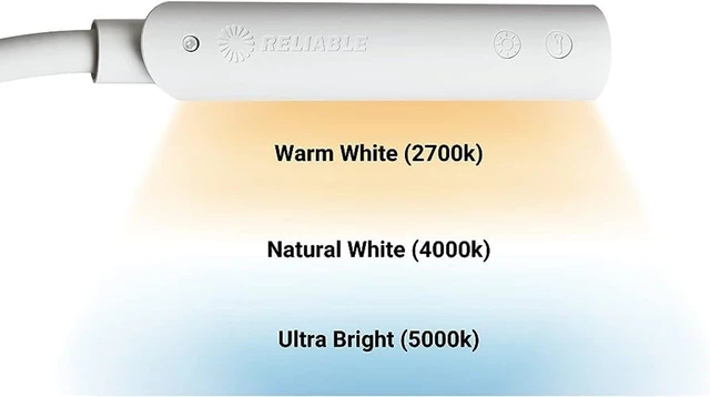 UberLight Flex LED lampe, hvit Platespillerbelysning, inkl. bordfeste 