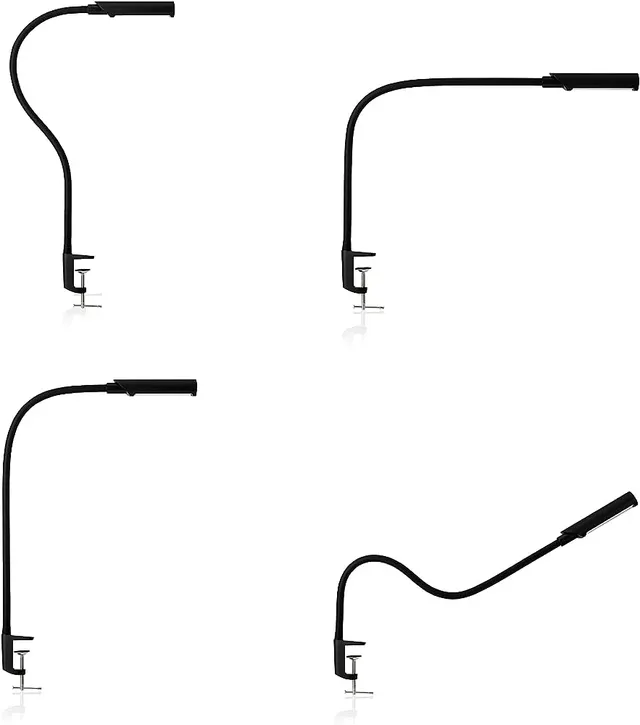 UberLight Flex LED lampe, svart Platespillerbelysning, inkl. bordfeste 