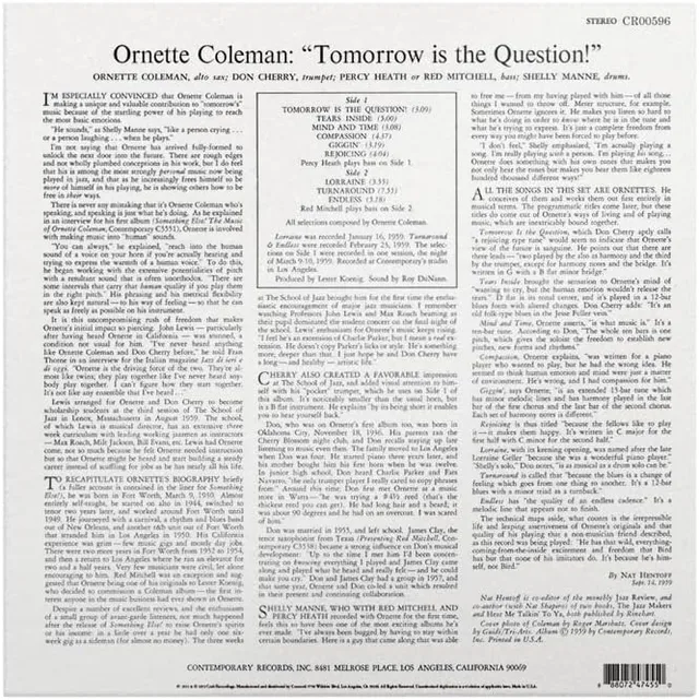 Ornette Coleman Tomorrow Is The Question! - LTD (LP) 