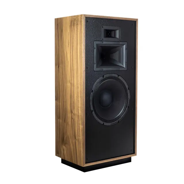 Klipsch Forte IV, valnøtt 3-veis hornhøyttaler, 12/15" bass, 99 dB 