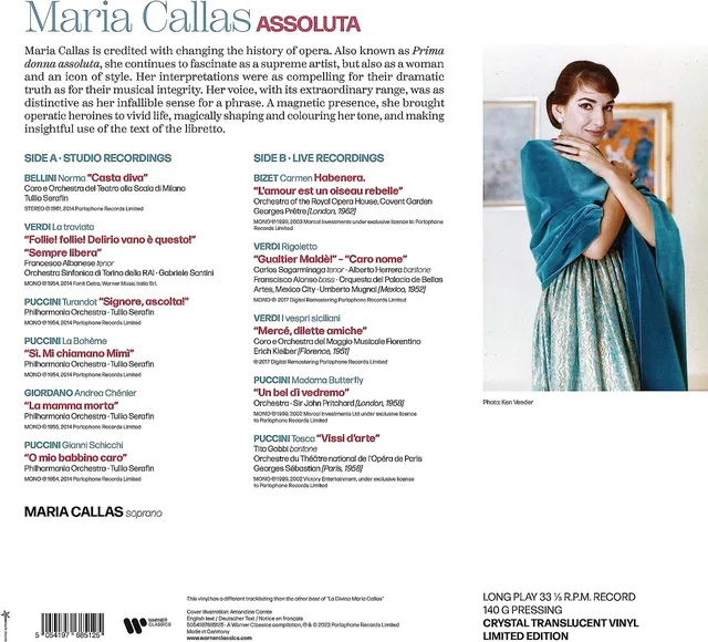 Maria Callas Assoluta Maria Callas - LTD (LP) 
