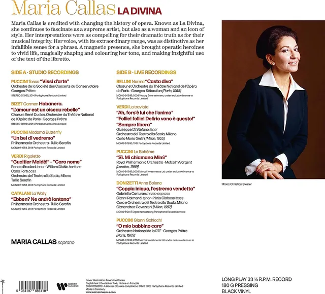 Maria Callas La Divina: The Best Of Maria Callas (LP) 