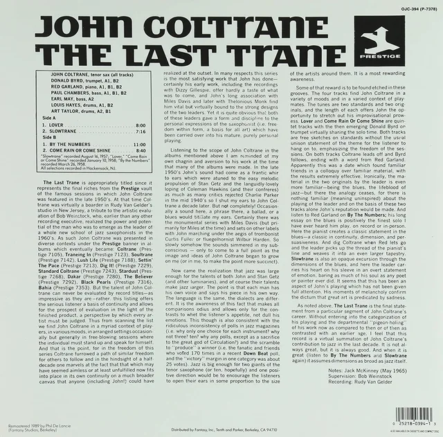 John Coltrane The Last Trane (LP) 