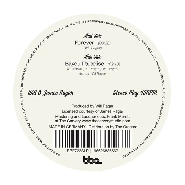 Will & James Ragar Forever/Bayou Paradise (7") 