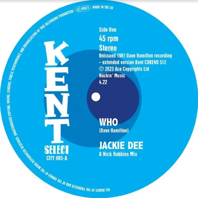 Jackie Dee/Dave Hamilton Band Who / Who (Instrumental) (LP) 