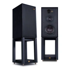 Wharfedale Linton Heritage, svart eik 3-veis høyttaler inkl. gulvstativ