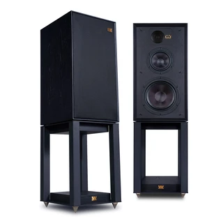 Wharfedale Linton Heritage, svart eik 3-veis høyttaler inkl. gulvstativ