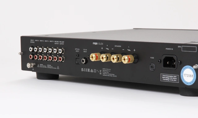 Rega Elex Mk4, forsterker 2x90 watt, MM RIAA-trinn, D/A-konverter 