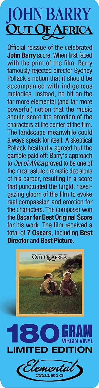 John Barry Out Of Africa OST - LTD (LP) 