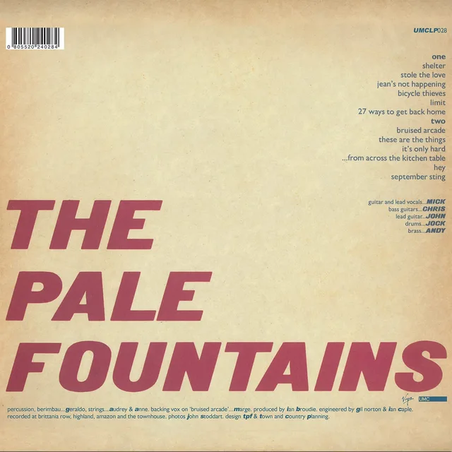 The Pale Fountains From Across The Kitchen Table (LP) 