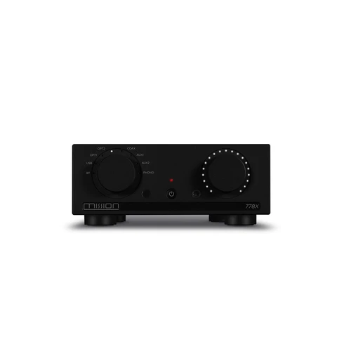 Mission 778X, forsterker, sort 2x45 watt, MM RIAA-trinn, Bluetooth