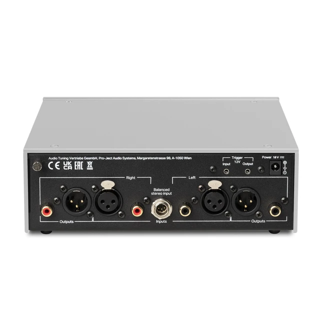 Pro-Ject Phono Box DS3 B, sølv Fullbalansert MM/MC RIAA-trinn 