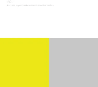 Alva Noto + Ryuichi Sakamoto Utp_ (CD)