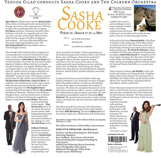 Sasha Cooke Chausson: Poeme De L'Amour Et De… - LTD 