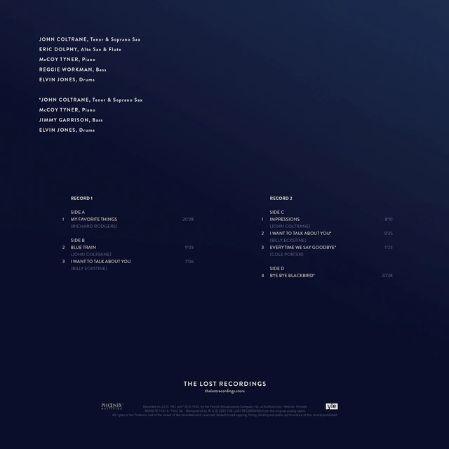 John Coltrane Live In Finland 1961-1962 - LTD (2LP) 