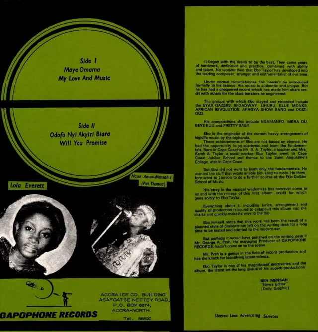 Ebo Taylor My Love And Music (LP) 