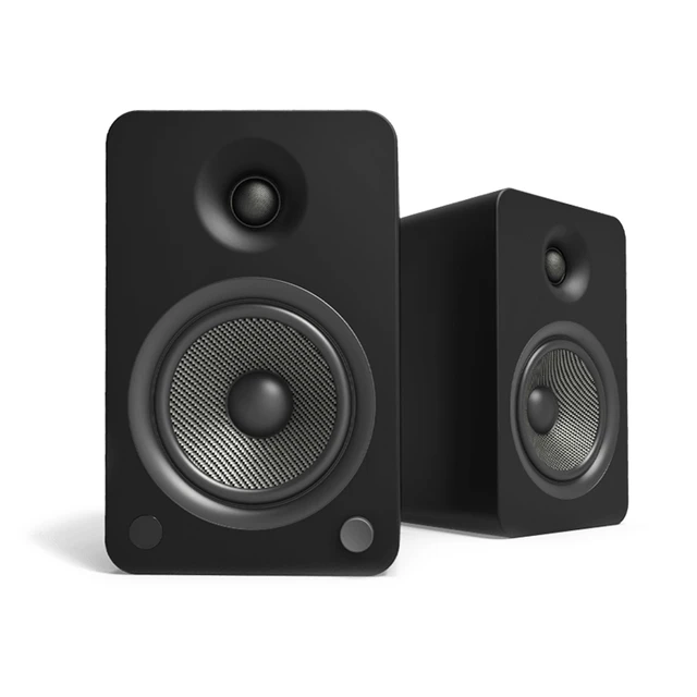 Kanto YU6 Aktive Høyttalere, matt svart RIAA-trinn, Bluetooth, Optiske innganger 