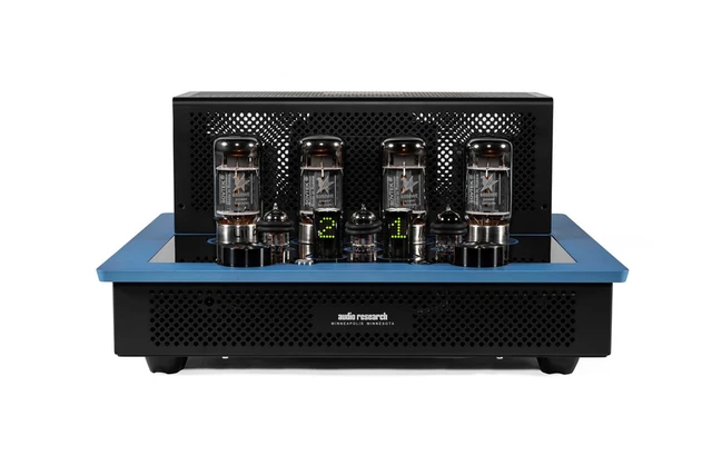 Audio Research I/50, rørforsterker 2x50 watt, 4 linjeinnganger, blå 