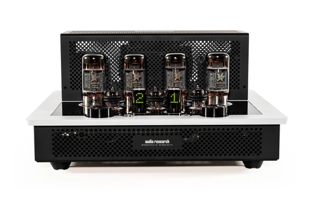 Audio Research I/50, rørforsterker 2x50 watt, 4 linjeinnganger, hvit 