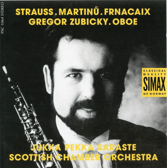 Gregor Zubicky Strauss, Martinu & Françaix: Oboe… (CD) 