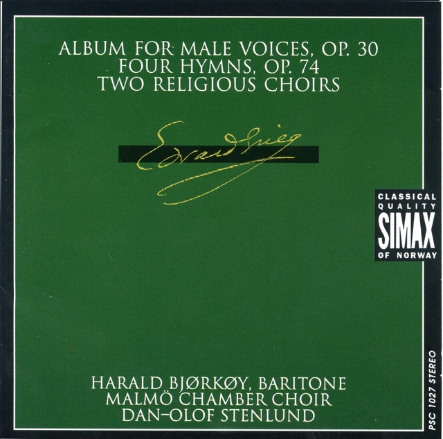 Harald Bjørkøy Grieg: Album For Male Voices &… (CD) 