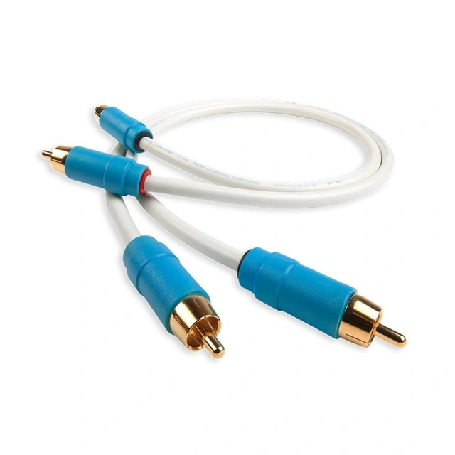 Chord C-Line signalkabel RCA, 1.0 meter Stereosett, forgylte RCA kontakter 