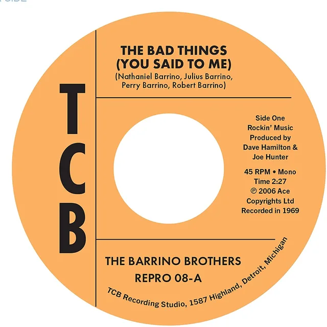The Barrino Brothers Bad Things (You Said To Me) - LTD (7") 
