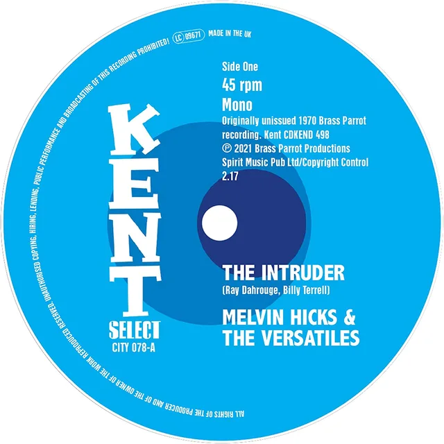 Melvin Hicks & The Versatiles Intruder/Just Outside Of… - LTD (7") 
