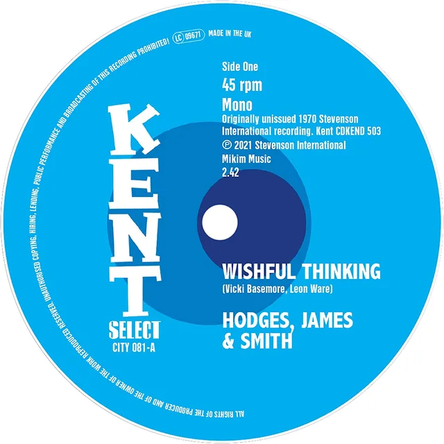 Hodges, James & Smith/Kim Weston Wishful Thinking/It Takes A… - LTD (7") 