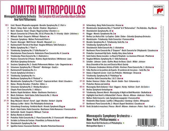 Dimitri Mitropoulos The Complete RCA And Columbia… (69CD) 